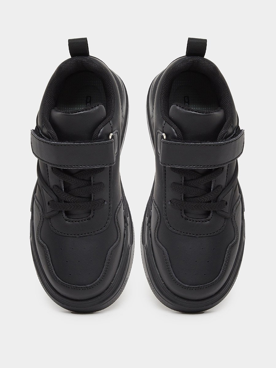 Panelled Sneakers with Hook and Loop Closure
