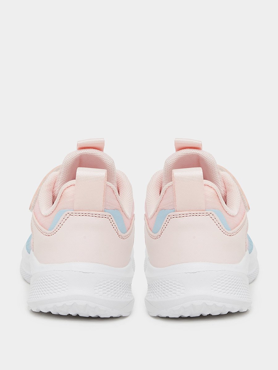 Girls Textured Sneakers with Hook and Loop