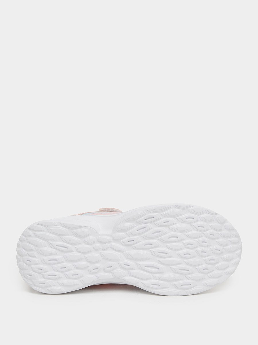 Girls Textured Sneakers with Hook and Loop