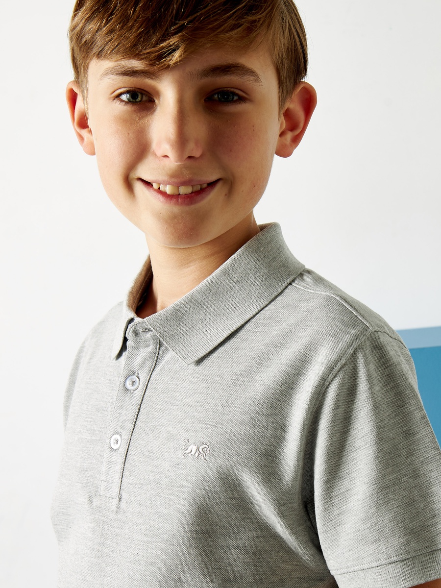 Plain BCI Cotton Polo T-Shirt with Short Sleeves