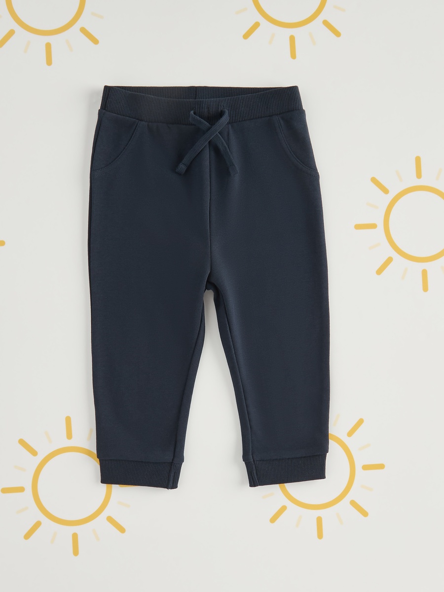 Full Length Plain Jog Pants with Elasticised Waistband and Pockets