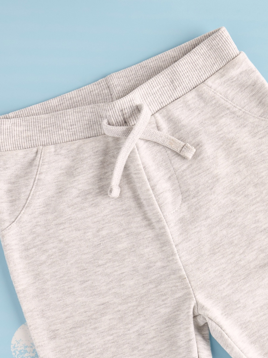 Plain Jog Pants with Slip Pockets and Elasticated Waistband