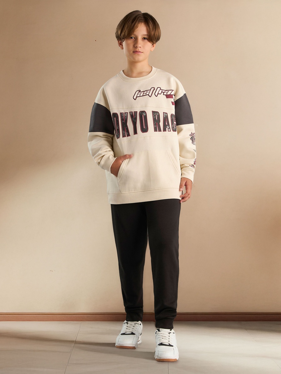 Full Length Printed Anti-Pilling Jog Pants with Drawstring Waistband and Pockets