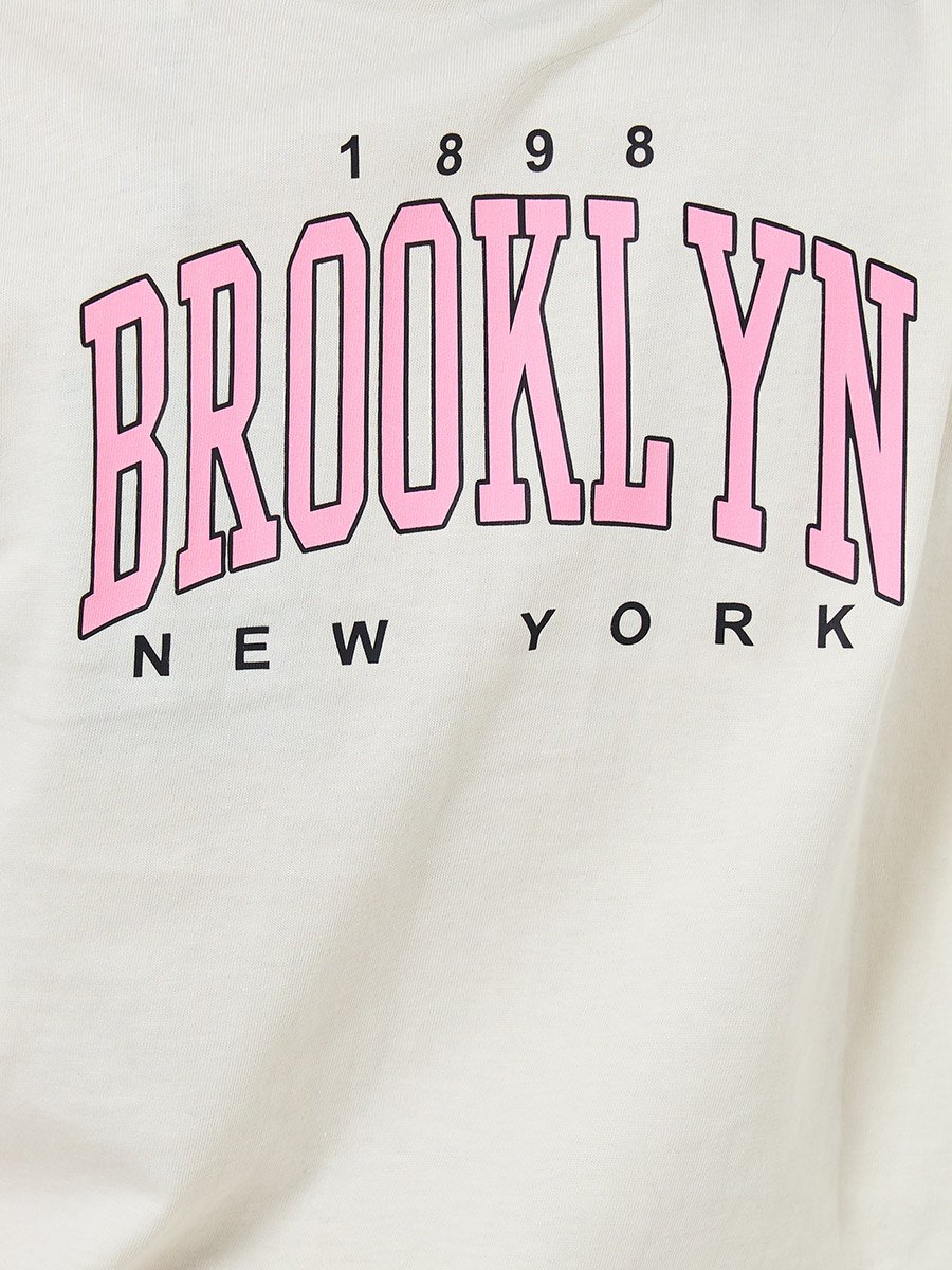 Slogan Print Oversized T-Shirt and Leggings Set