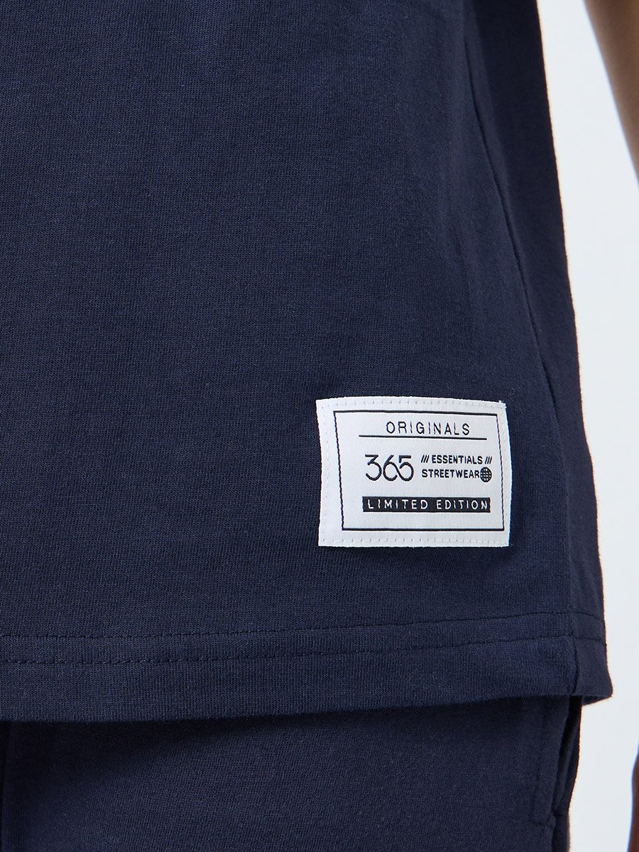 Teens Blue T-Shirt and Badge Detail Joggers Set