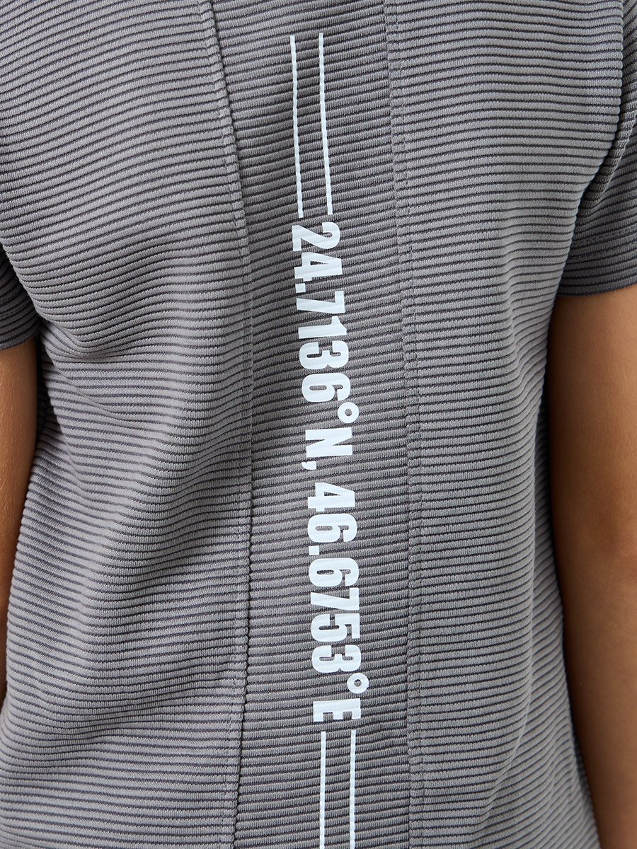 Boys Grey Textured T-Shirt and Joggers Set