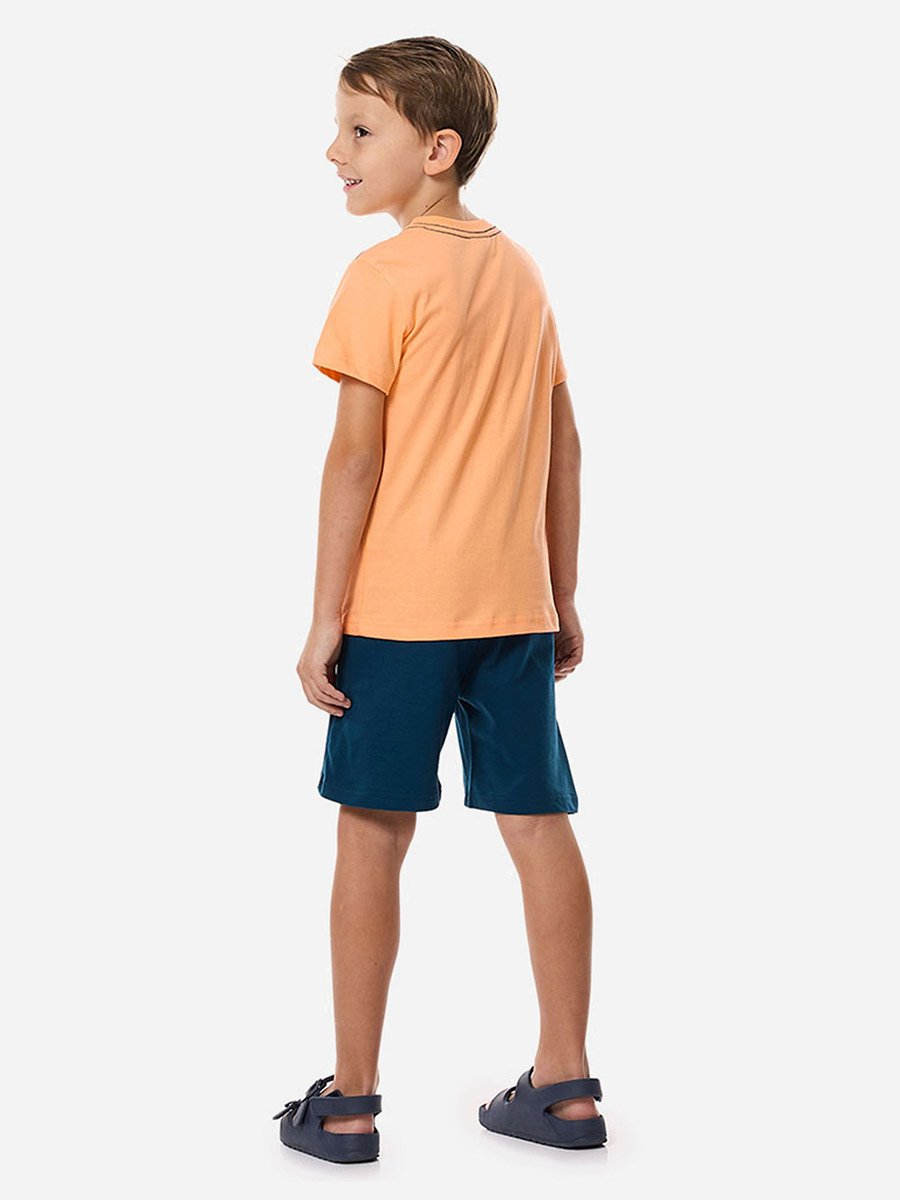 Road To Coast Graphic Print T-Shirt and Drawstring Shorts Set