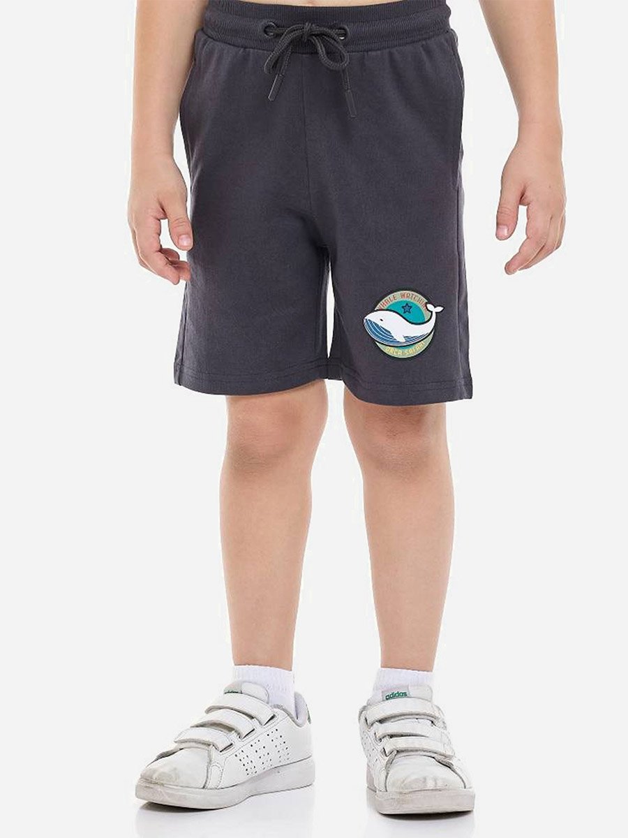Graphic Printed T-Shirt and Drawstring Shorts Set
