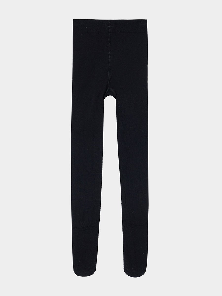 Girls Black Plain Stockings