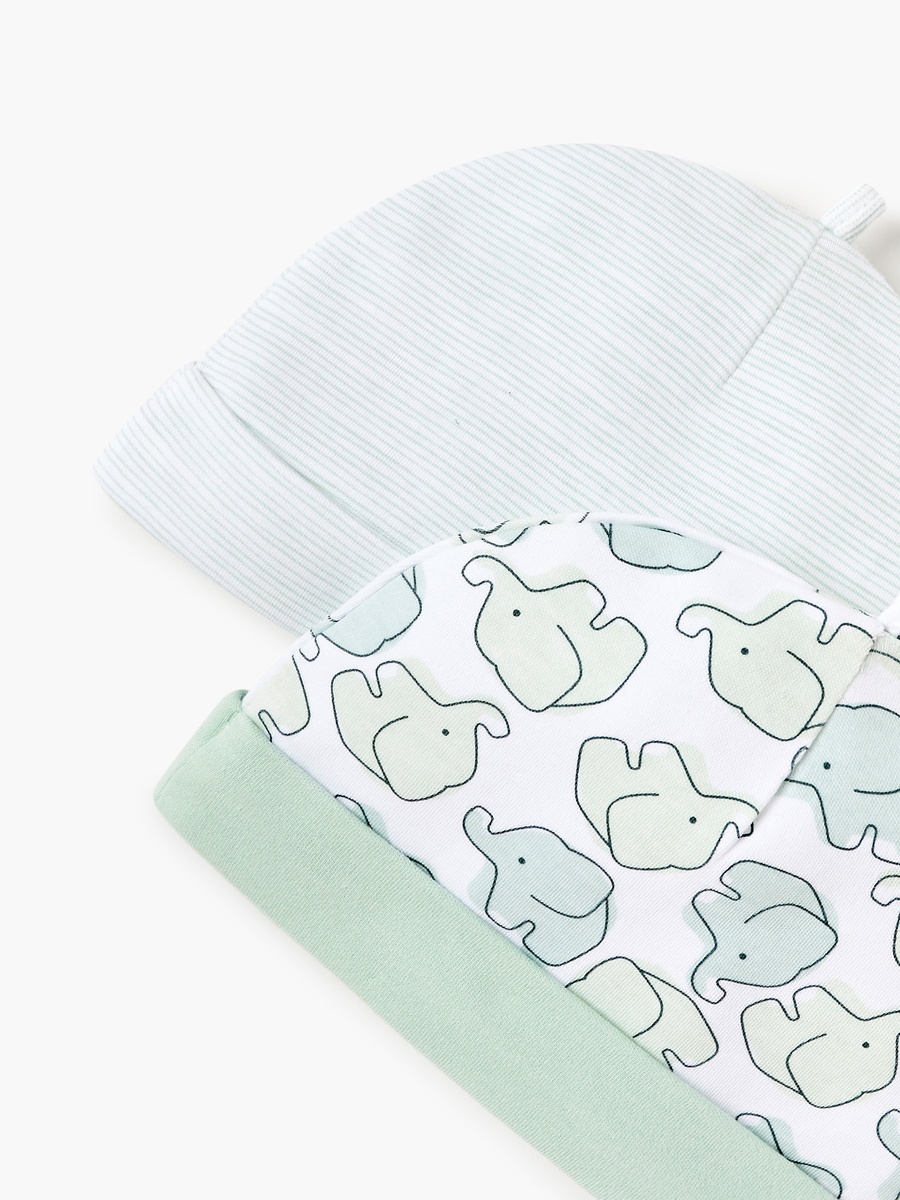 Printed Beanie Cap - Set of 2