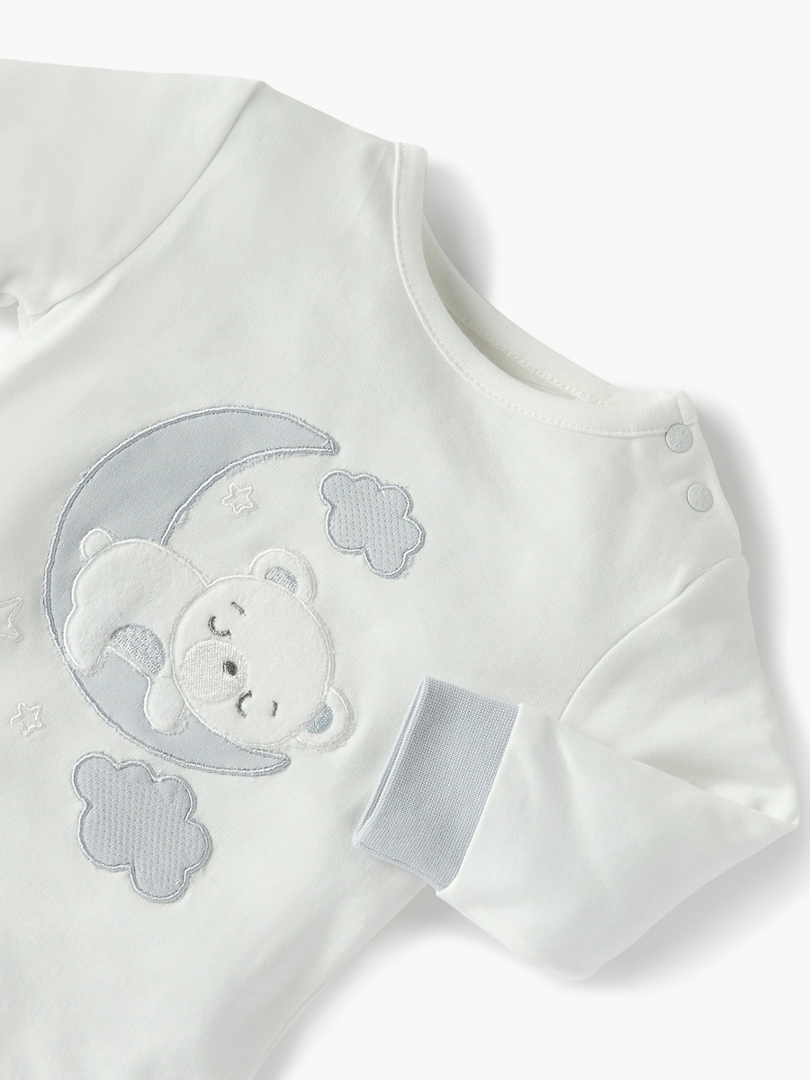 Bear Applique Long Sleeves T-Shirt and Pyjama Set