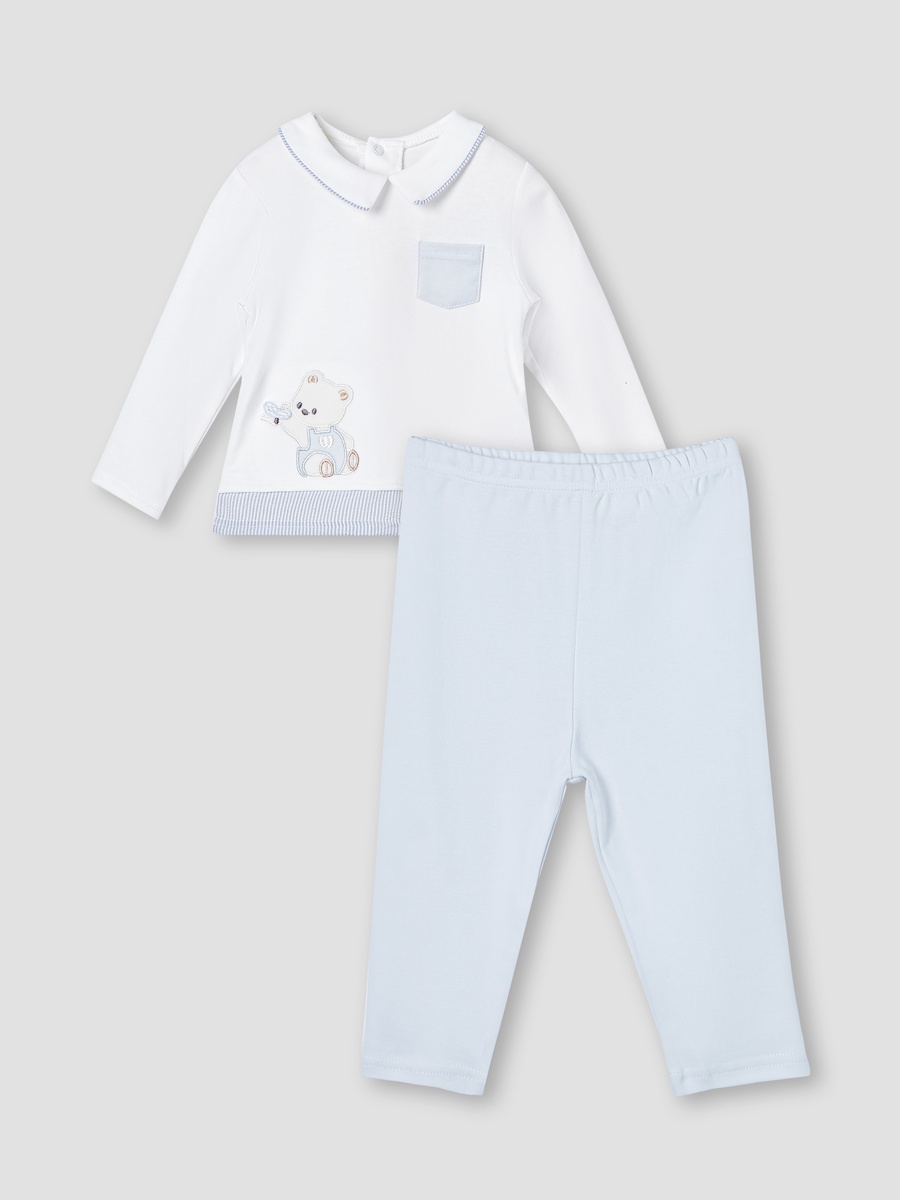 Embroidered Top and Pyjama Set