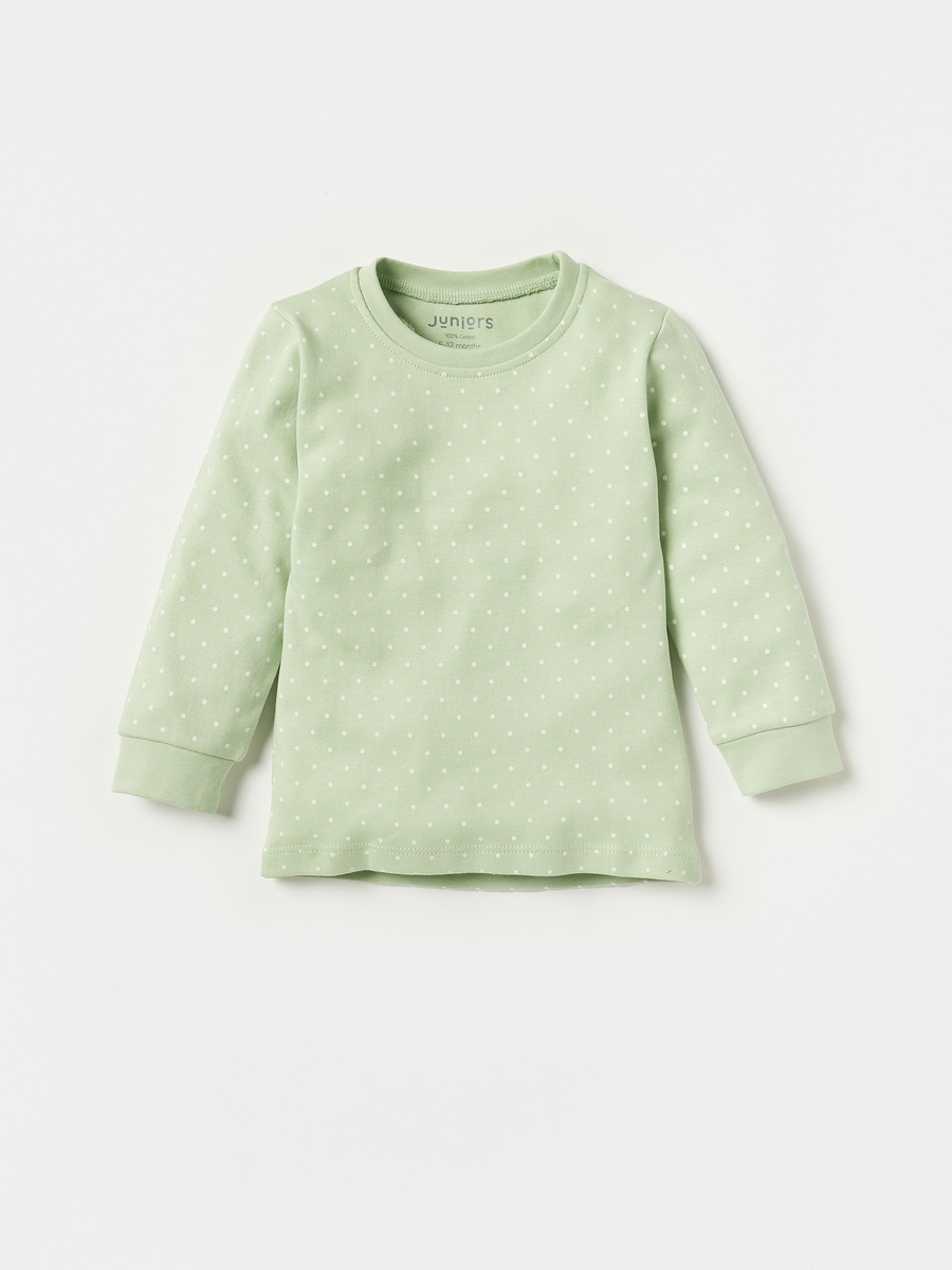 Polka Dot Print Long Sleeves T-Shirt and Pyjama Set