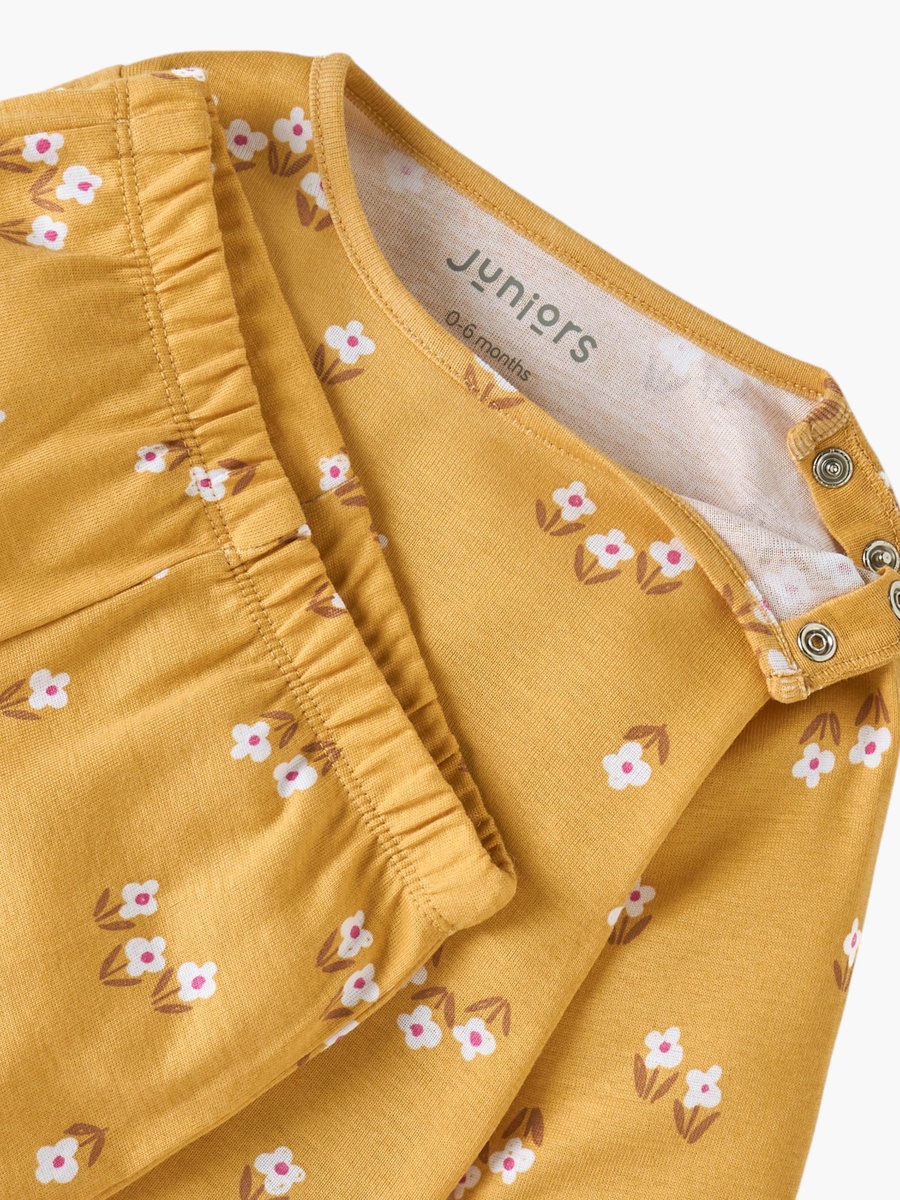Floral Print T-Shirt and Pyjama Set