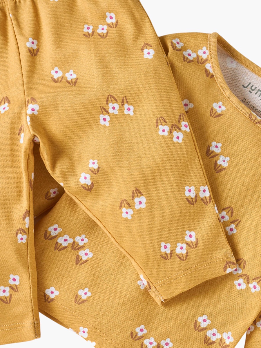 Floral Print T-Shirt and Pyjama Set