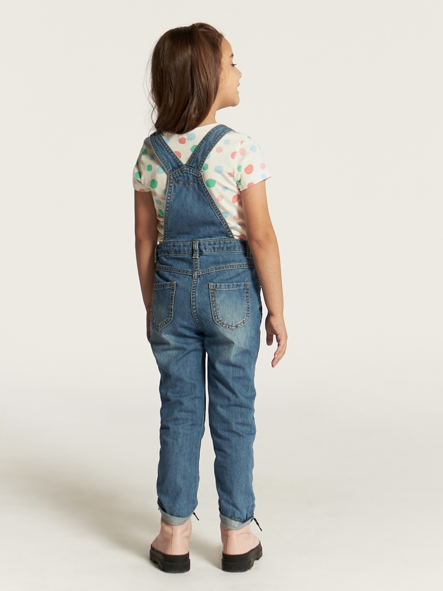 Solid Dungarees with Pockets