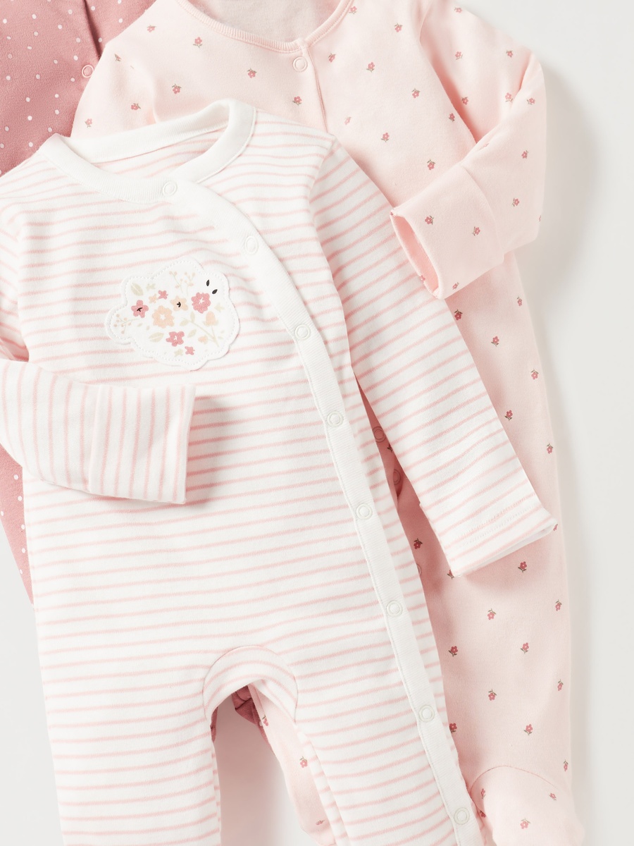 Printed Sleepsuit - Set of 3