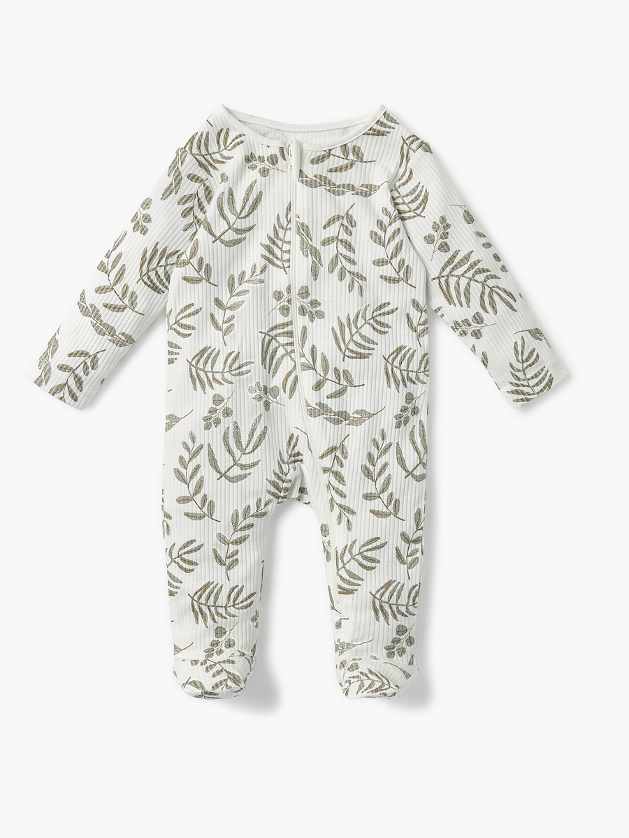 Printed Closed Feet Sleepsuit with Zip Closure - Set of 5