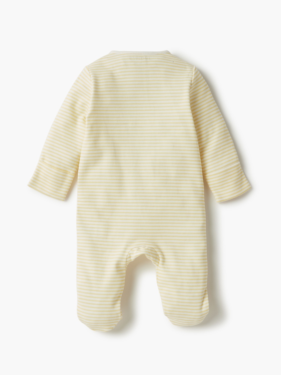 Applique Detail Closed Feet Sleepsuit with Long Sleeves