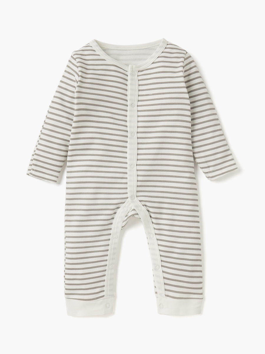 Printed Sleepsuit with Long Sleeves and Button Closure - Set of 3