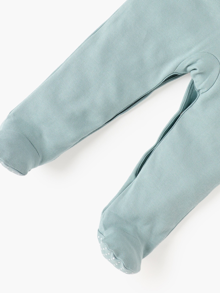 Color Block Closed Feet Sleepsuit with Button Closure