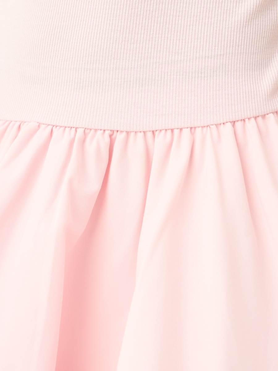 Ribbed Balloon Dress with Short Sleeves