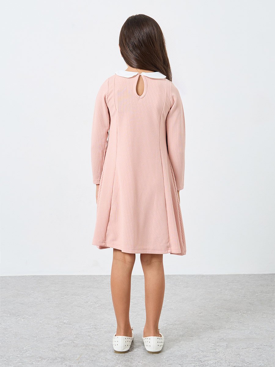 Girls Textured Knit Dress