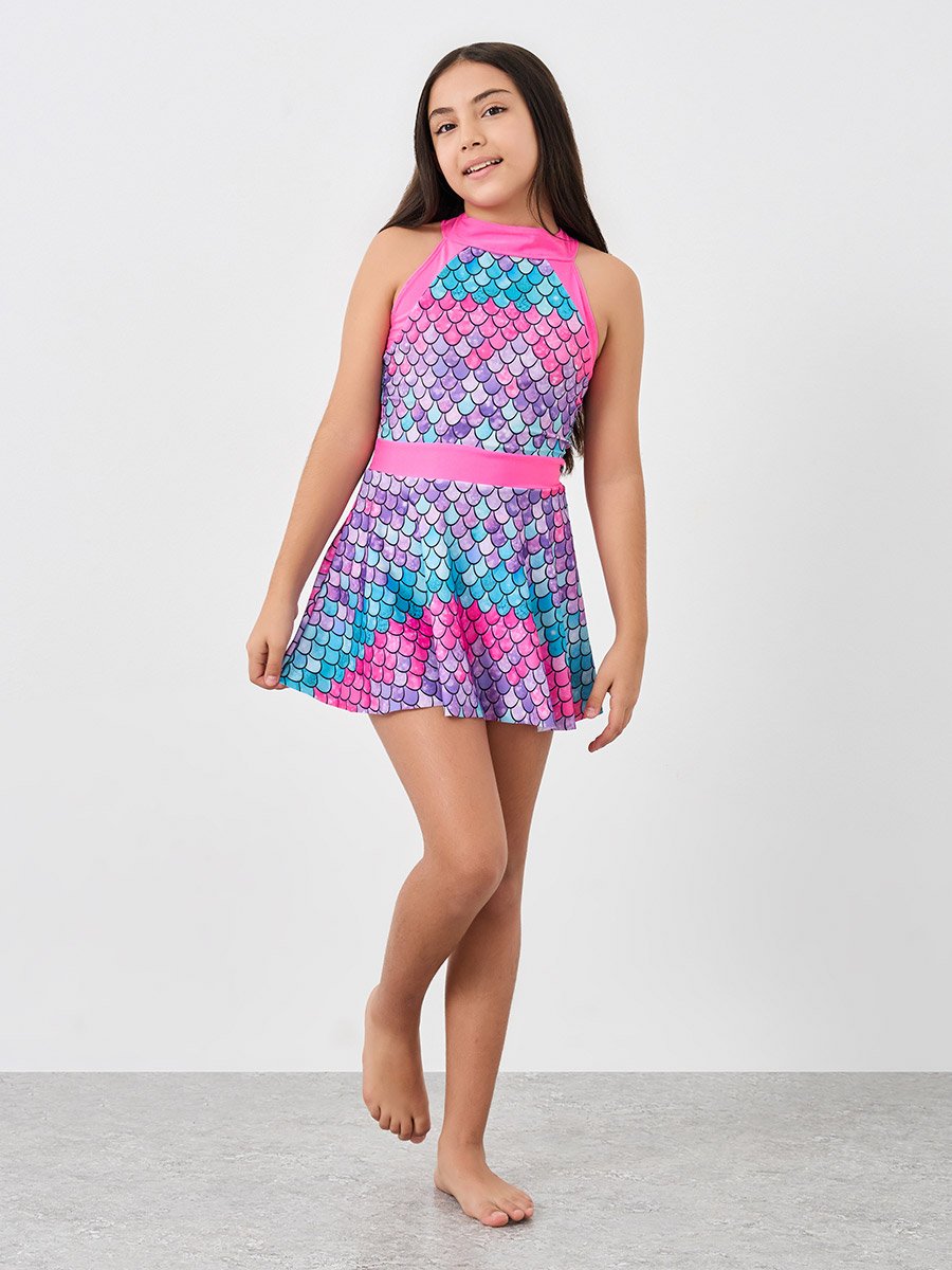 All Over Print Swimsuit and Cap Set