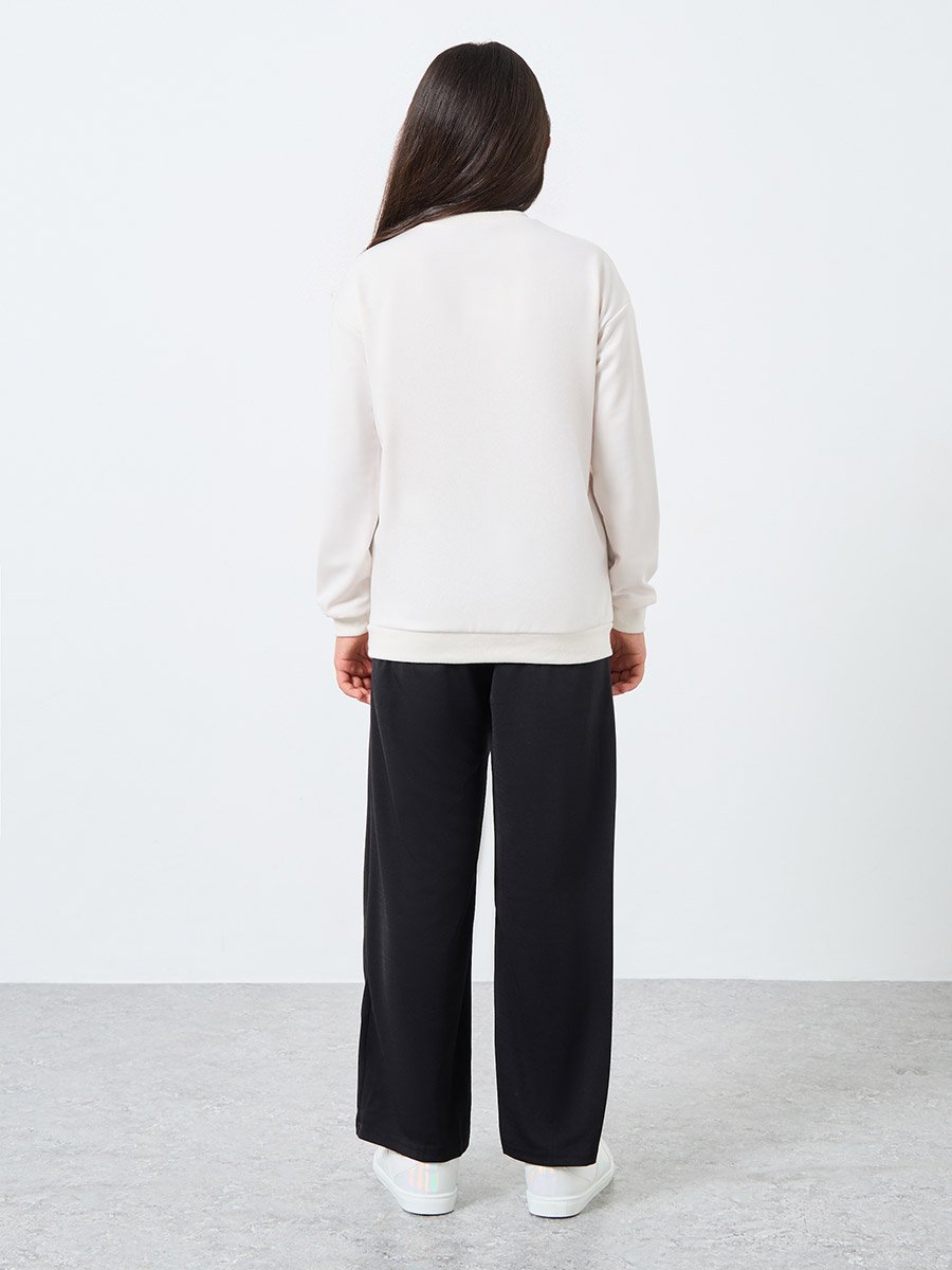 Teen Bow Detail Sweatshirt and Joggers Set