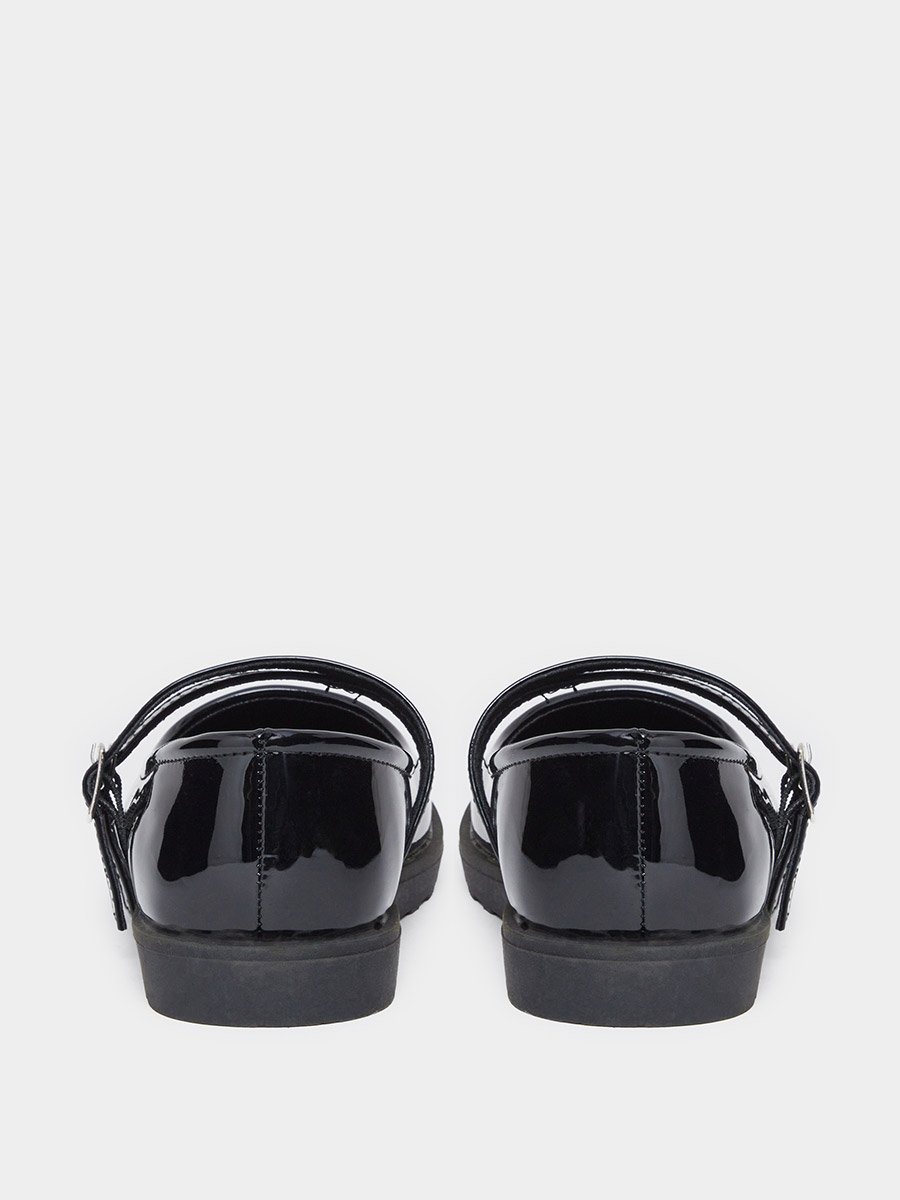 Teen Black Patent Leather Look Mary Jane Shoes