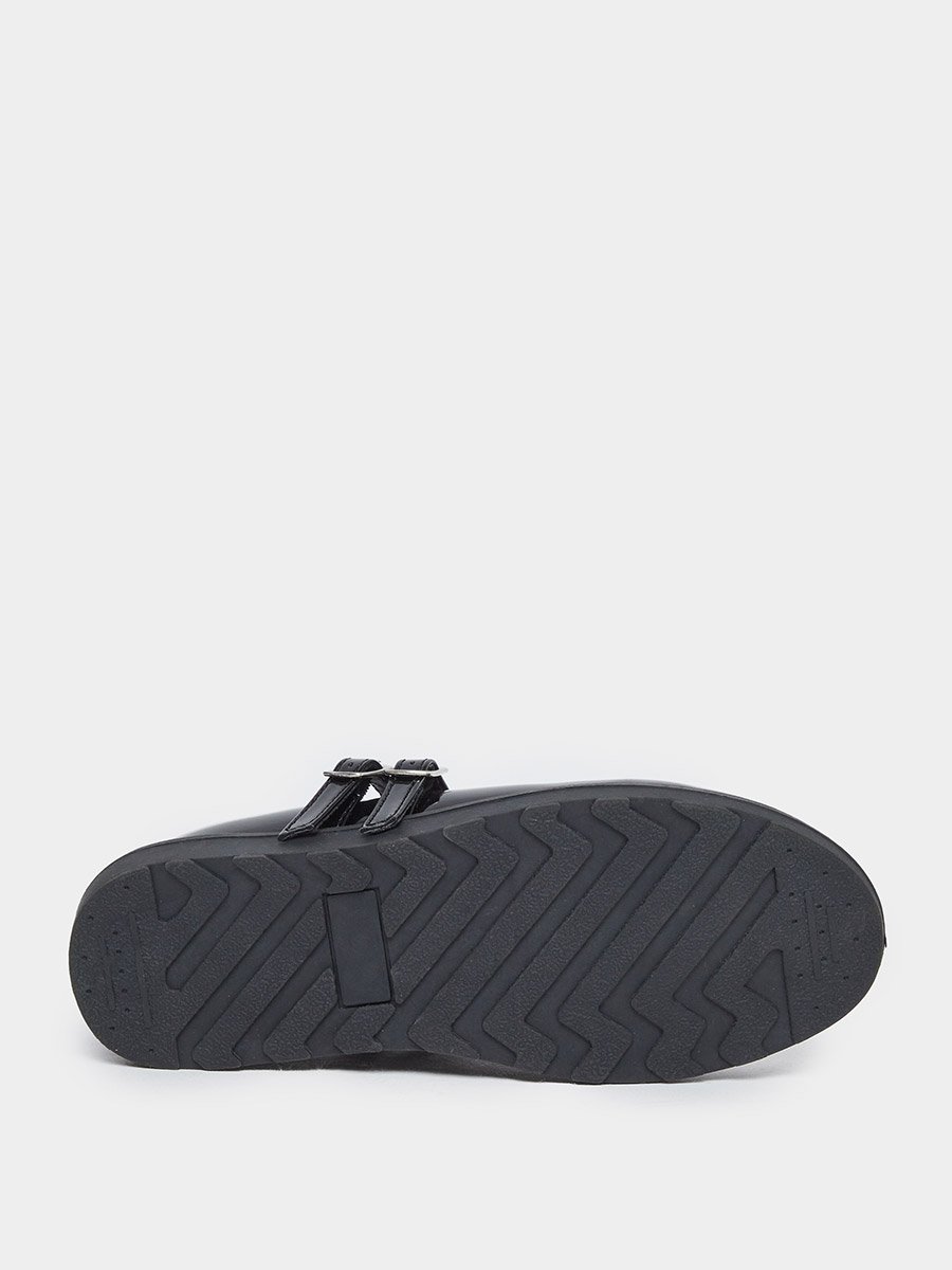 Teen Black Patent Leather Look Mary Jane Shoes