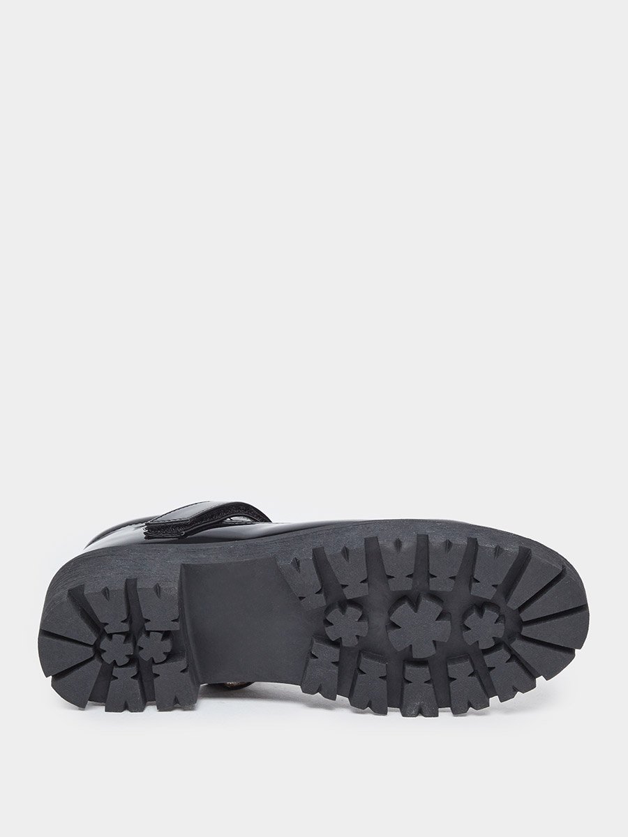 Girls Black Patent Mary Jane Platform Shoes