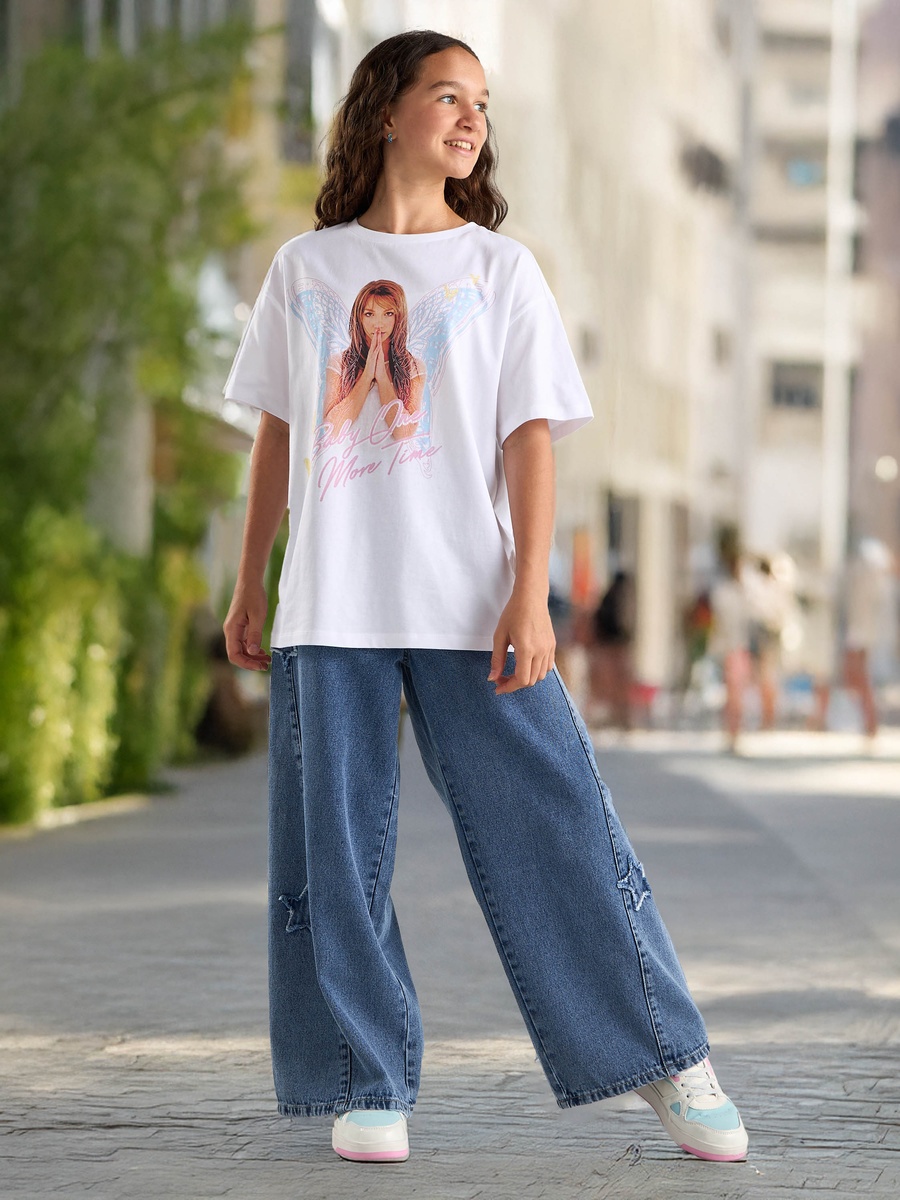 Britney Spears Print Oversize T-Shirt For Default Category at UAE