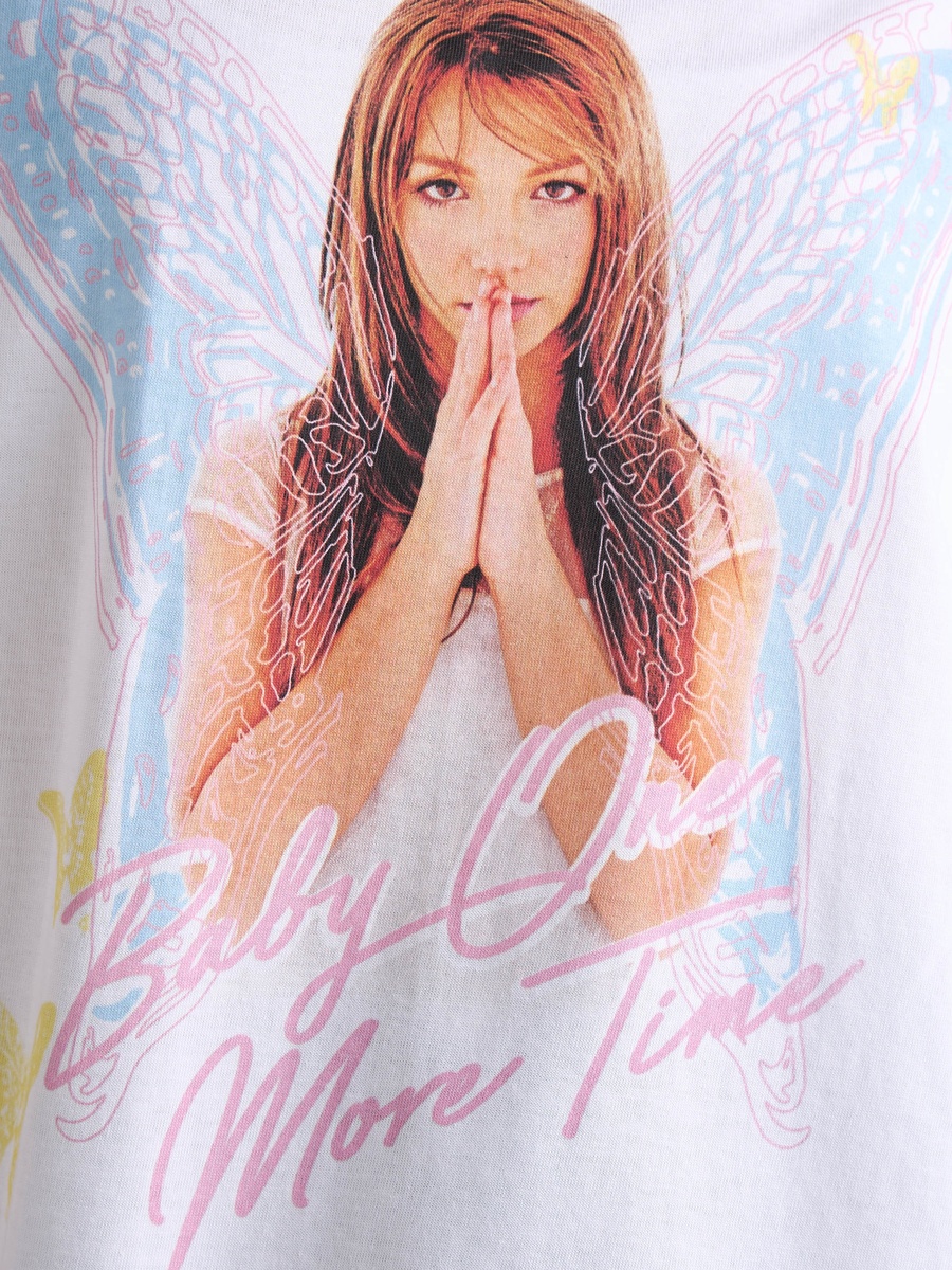 Britney Spears Print Oversize T-Shirt For Default Category at