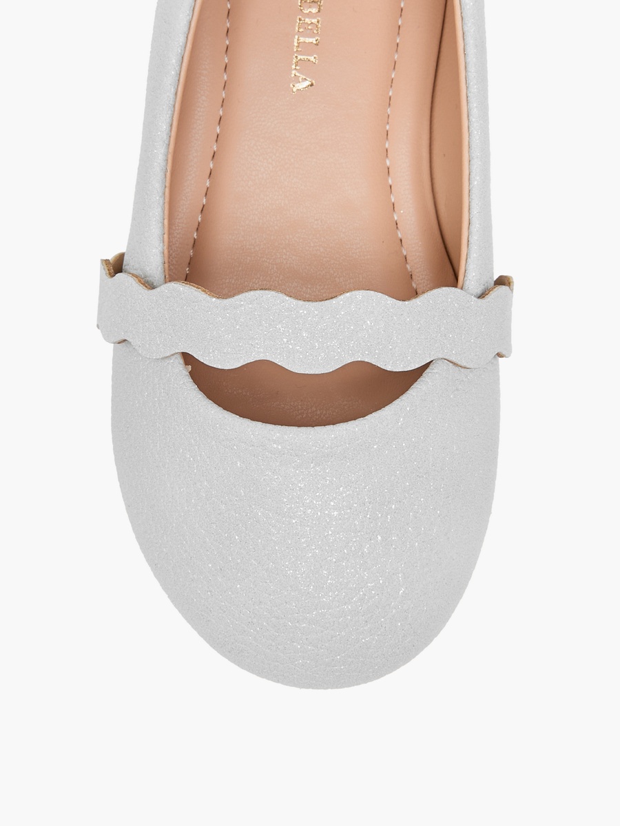 Textured Slip-On Ballerina Shoes