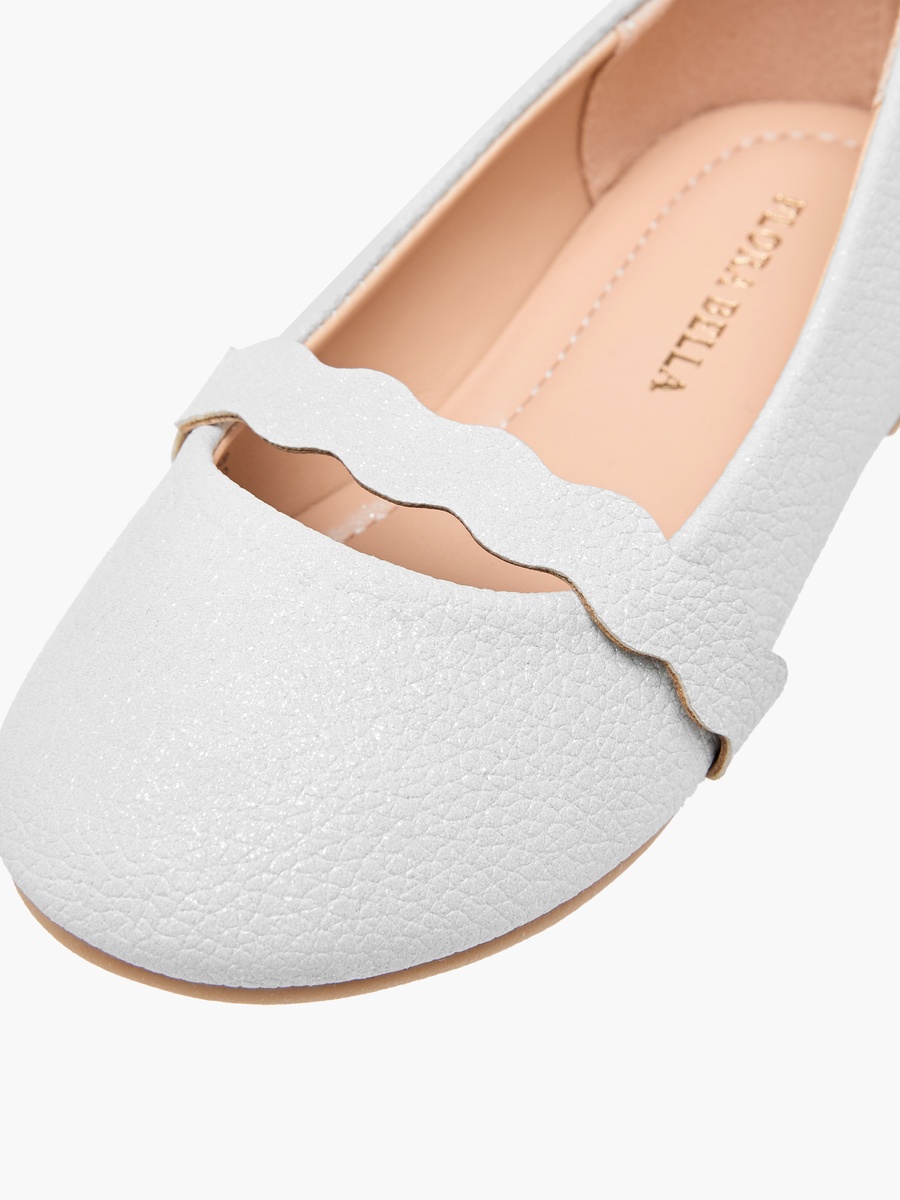 Textured Slip-On Ballerina Shoes