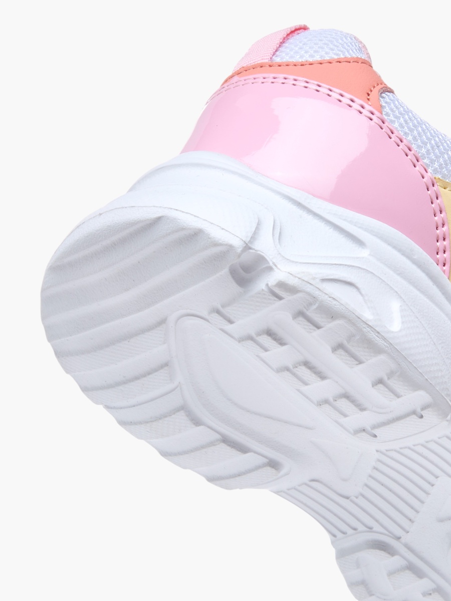 Color Block Sneakers with Hook and Loop Closure