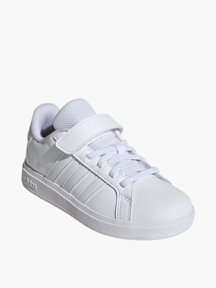 Boys Textured School Shoes with Hook and Loop Closure - Grand Court 2.0 EL C