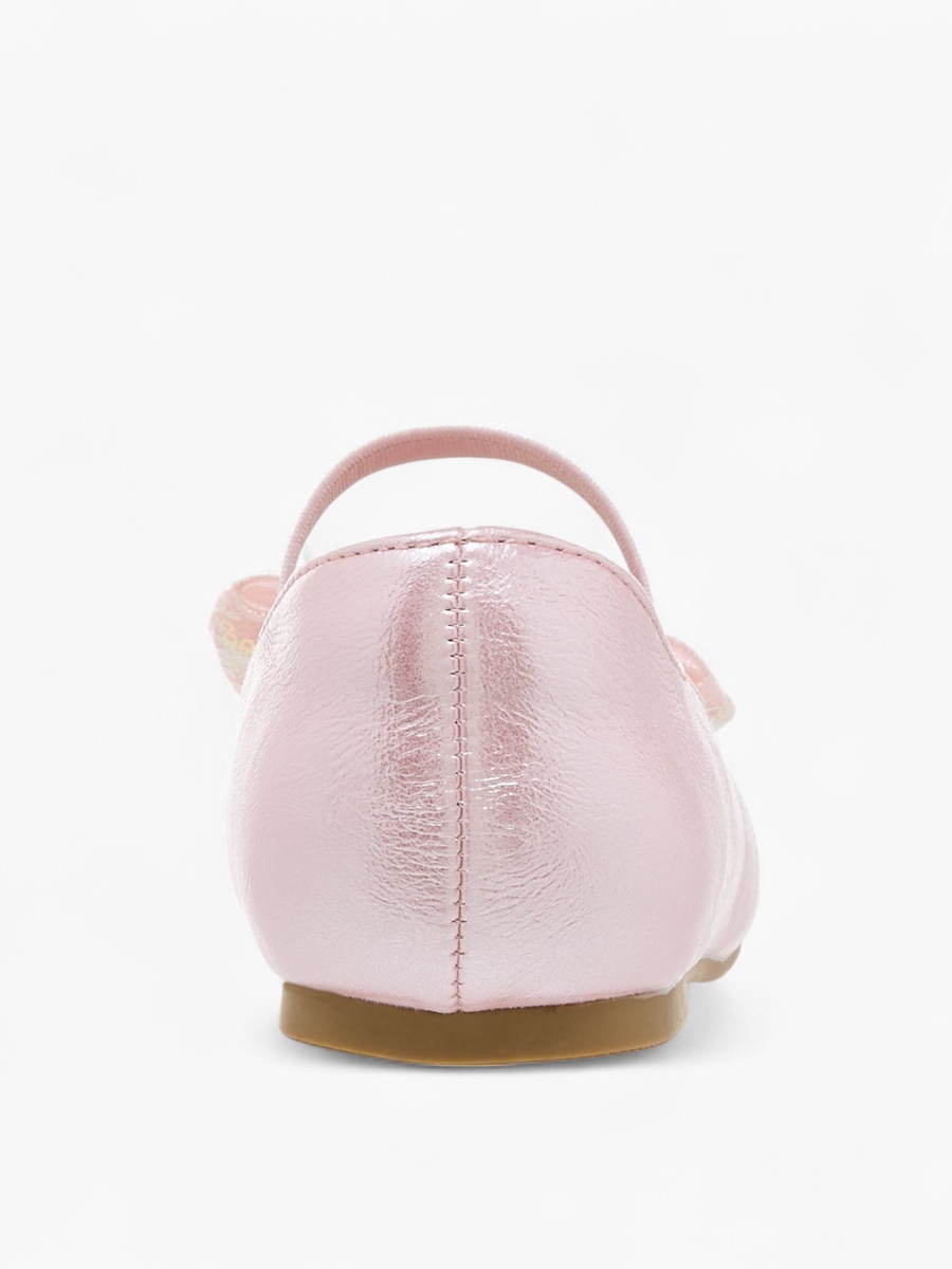 Bow Accent Ballerina Shoes with Elastic Closure