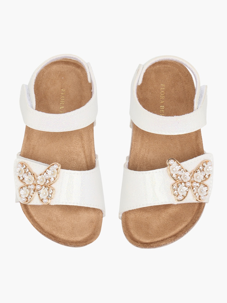 Butterfly Accent Sandals with Hook and Loop Closure