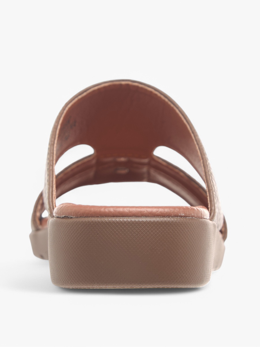 Metal Accent Slip-On Arabic Sandals