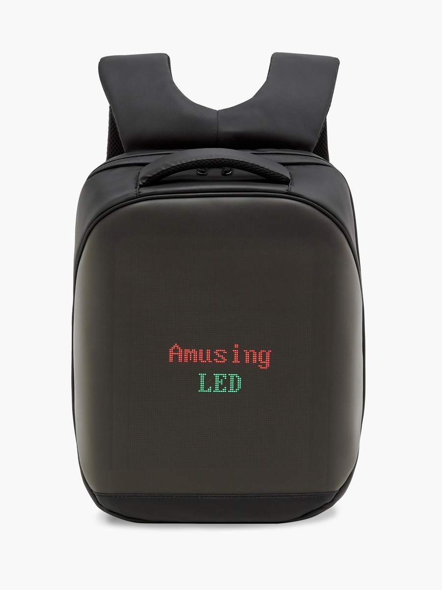 LED Backpack with Adjustable Straps and Zip Closure - 32.7x18x42 cm