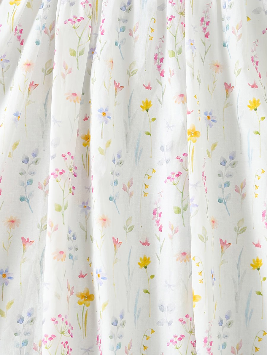 Girls Embroidery Round Neck A-Line Dress