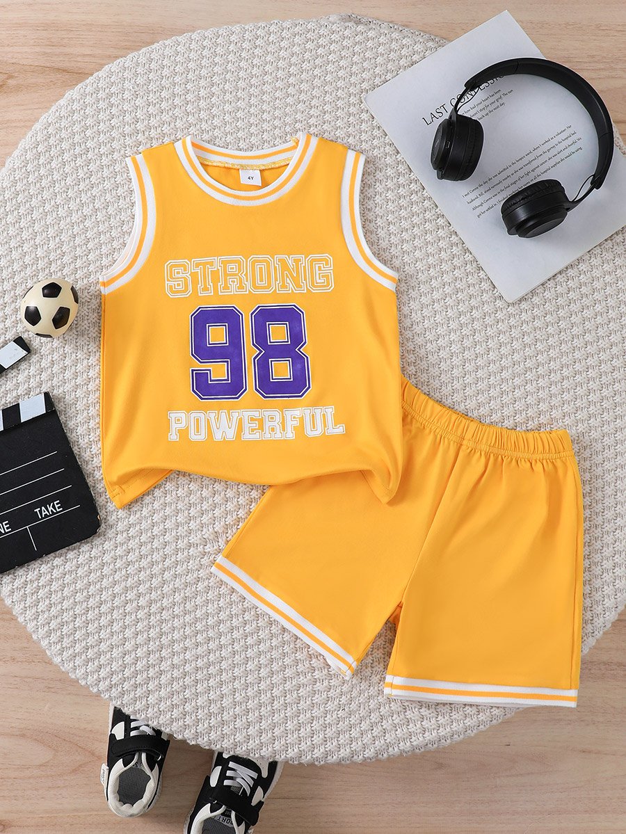 Boys Varsity Print Tank and Shorts Set