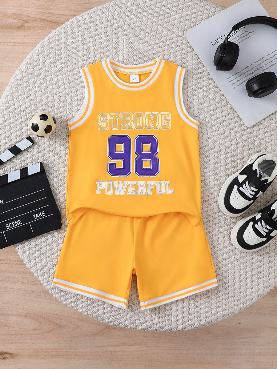 Boys Varsity Print Tank and Shorts Set