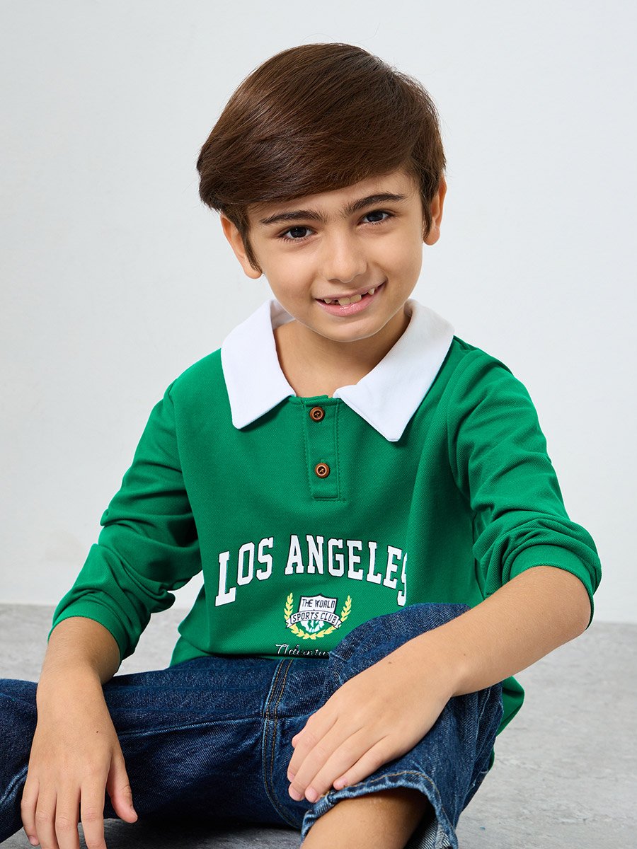 Boys Green Los Angeles Graphic Sweatshirt