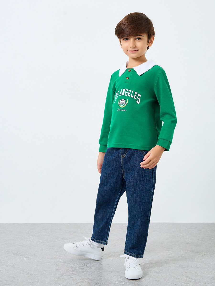 Boys Green Los Angeles Graphic Sweatshirt