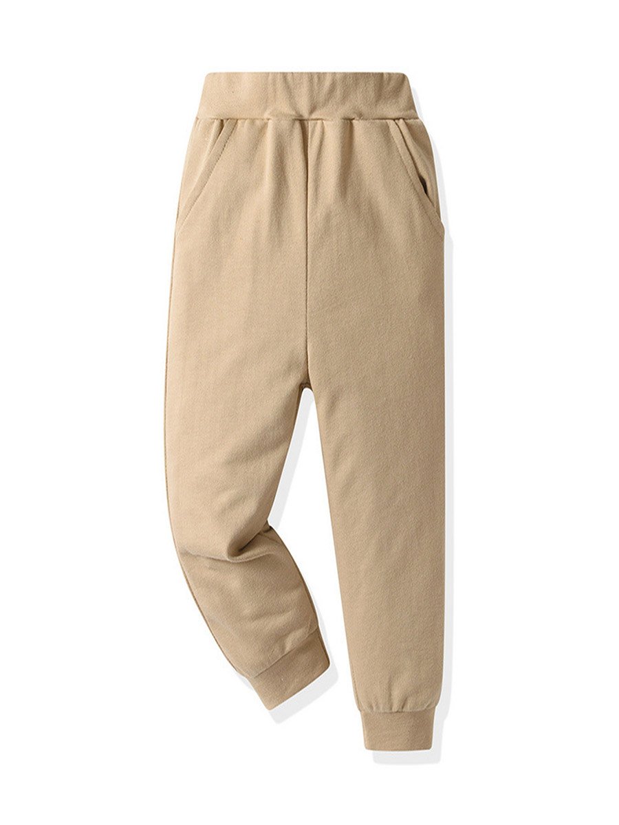 Boys Brown Checked Hooded Shirt and Jogger Set