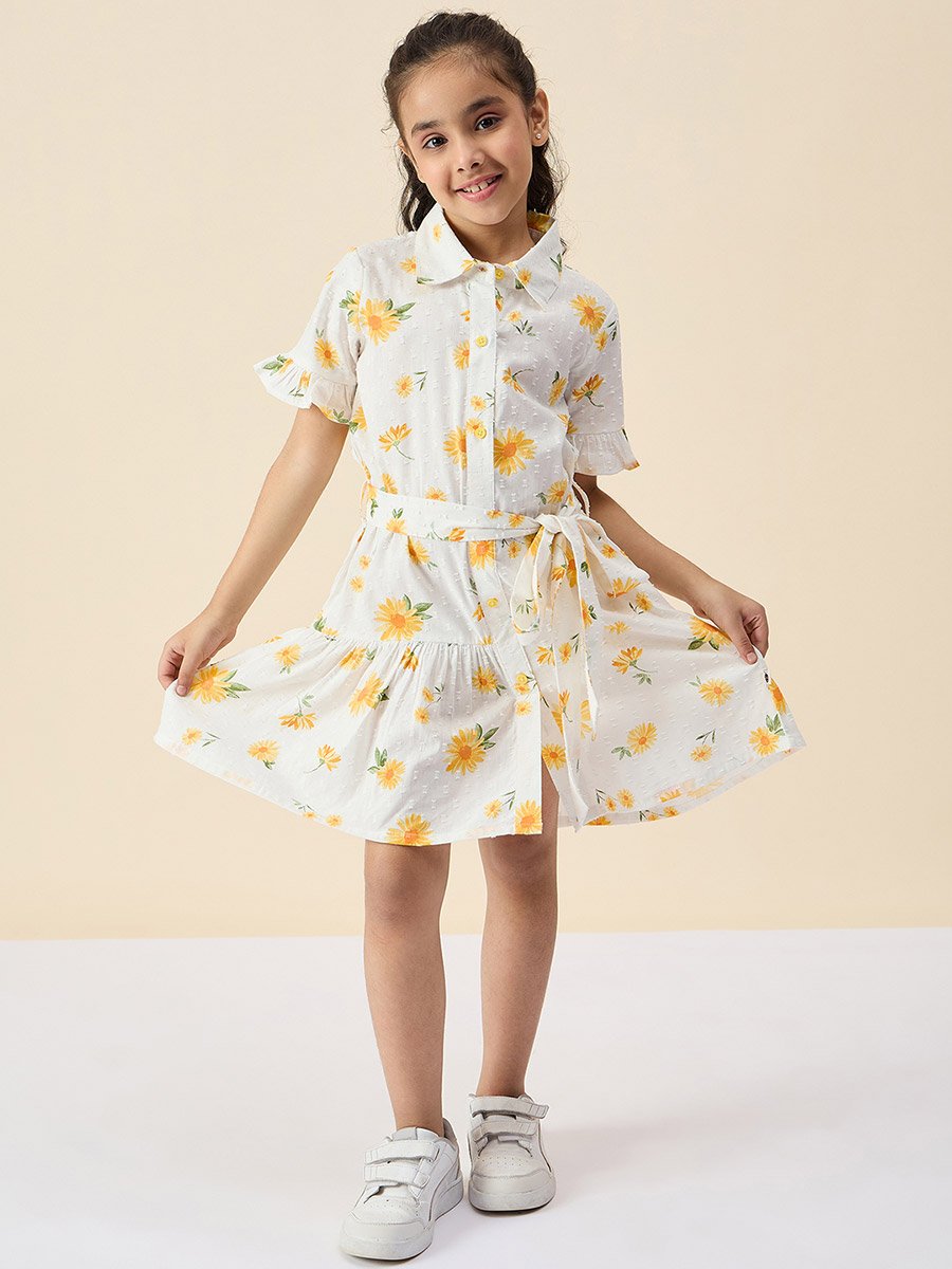 dobby shirt dress Blue Wallis Petite Cotton Dobby Ruffle Shirt Dress