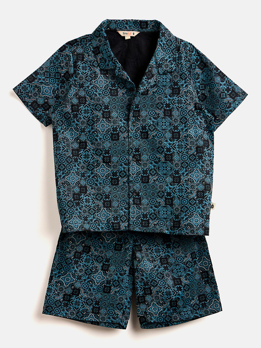 All Over Print Shirt and Shorts Set